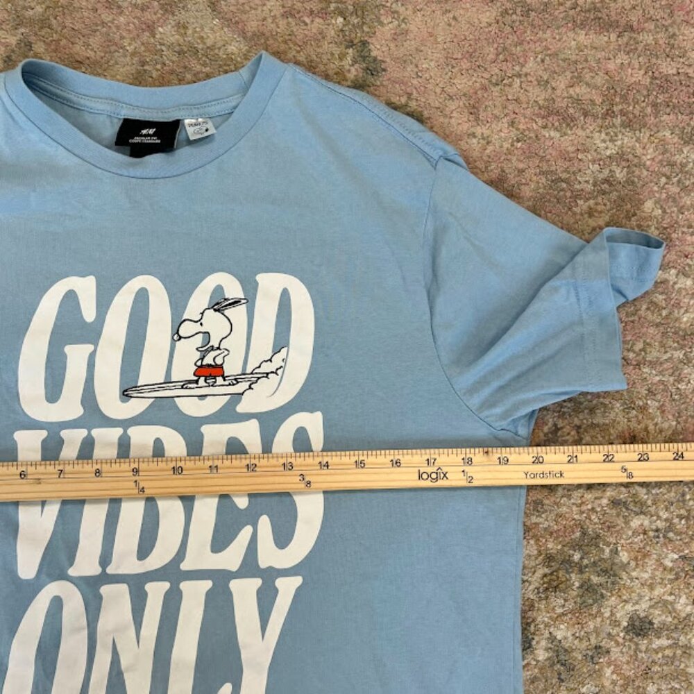 Peanuts H&M Snoopy Good Vibes Only Shirt Size M - Picture 4 of 7